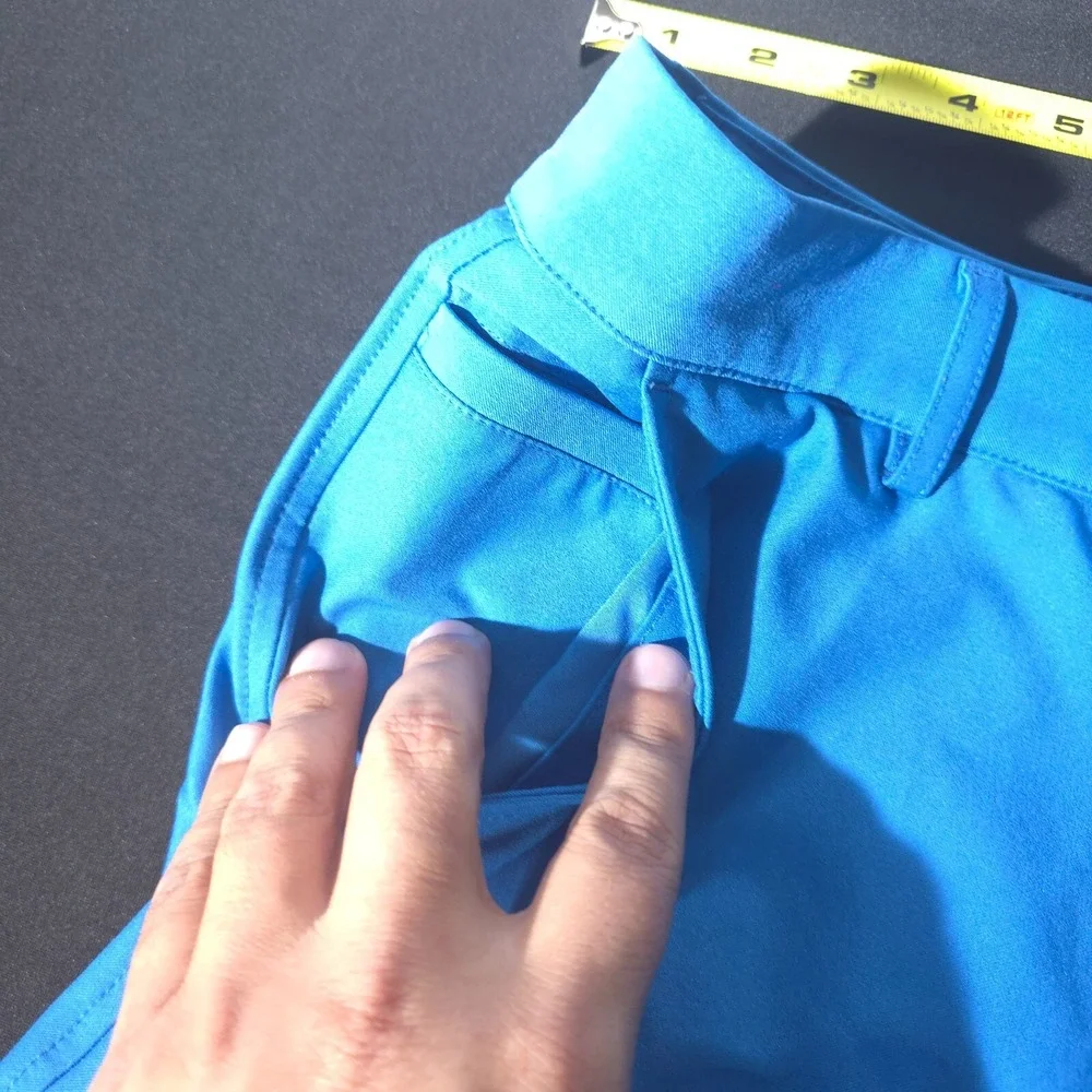 Dunning‎ Golf Shorts Men's 32 Blue Chino Casual Solid Performance Preppy Sports